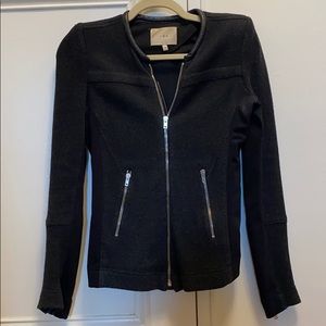 Iro Jacket with leather detail